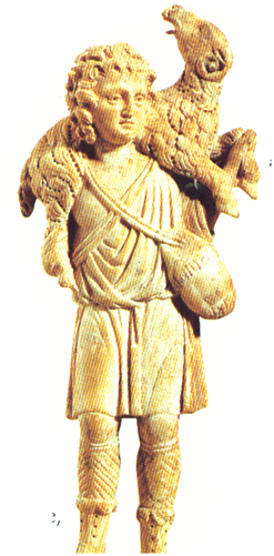 Пастир Добрий - ця антична статуя якомога краще символізує уявлення катарів про Христа