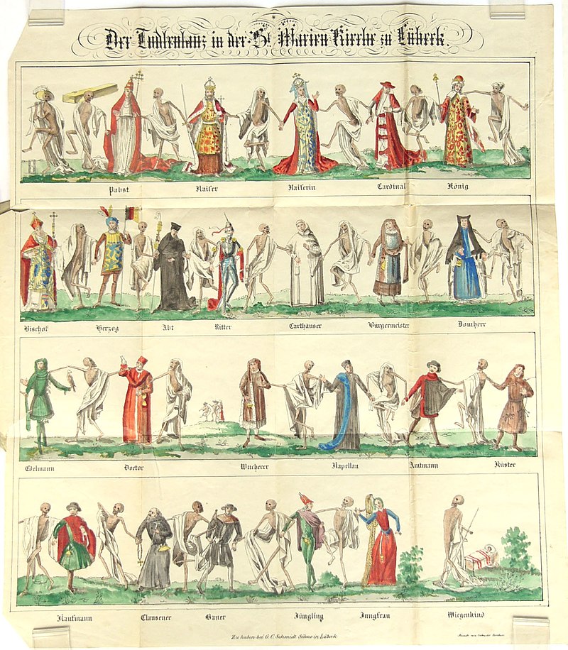 3 Любекський танок смерті, акврельна копія 1842